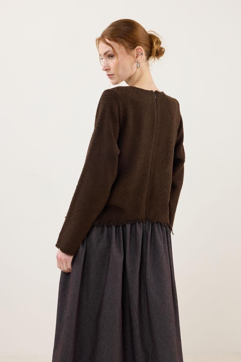 Eteği Kot Elbise Acı kahve