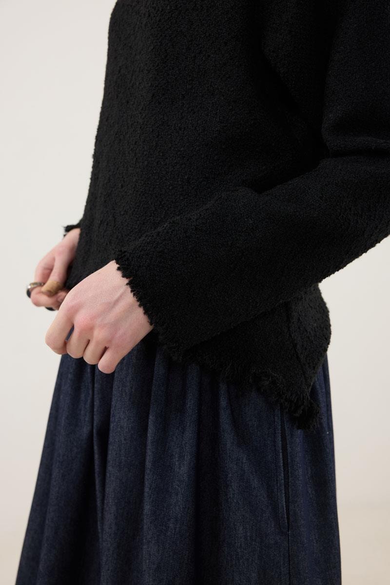 Eteği Kot Elbise Siyah