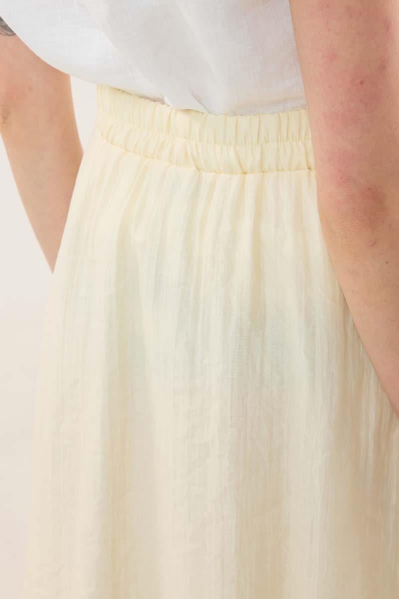 İnce Liyosel Balon Etek Soft Sarı