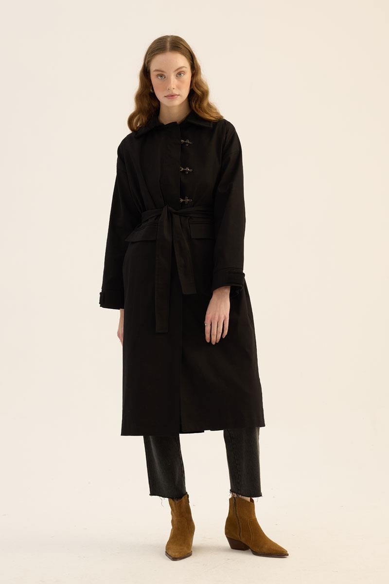 Kadife Yaka Detaylı Parka