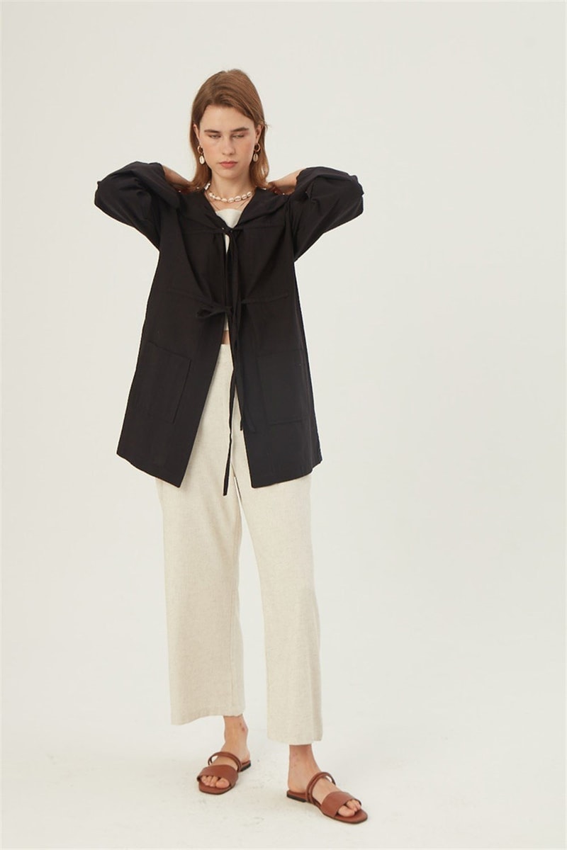 Kapüşonlu Kısa Ceket