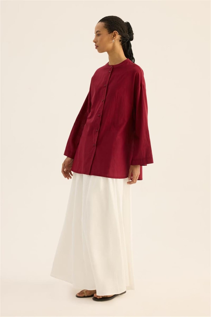 Kimono Gömlek Bordo
