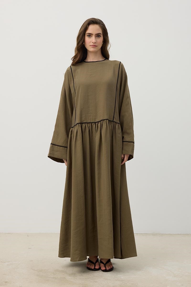 Kimono Kol Elbise Haki