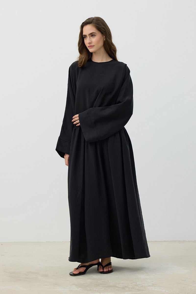 Kimono Kol Elbise Siyah