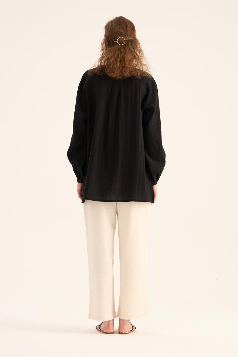 Kırışık Dokulu Bluz