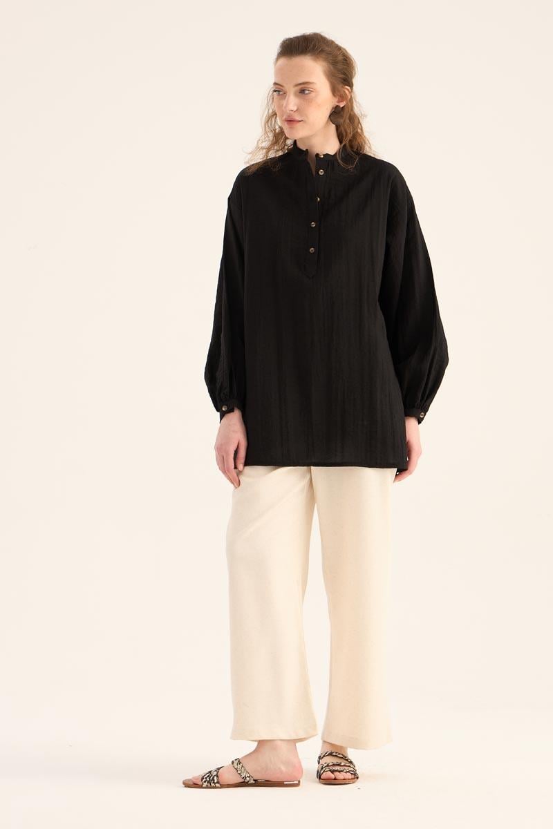 Kırışık Dokulu Bluz