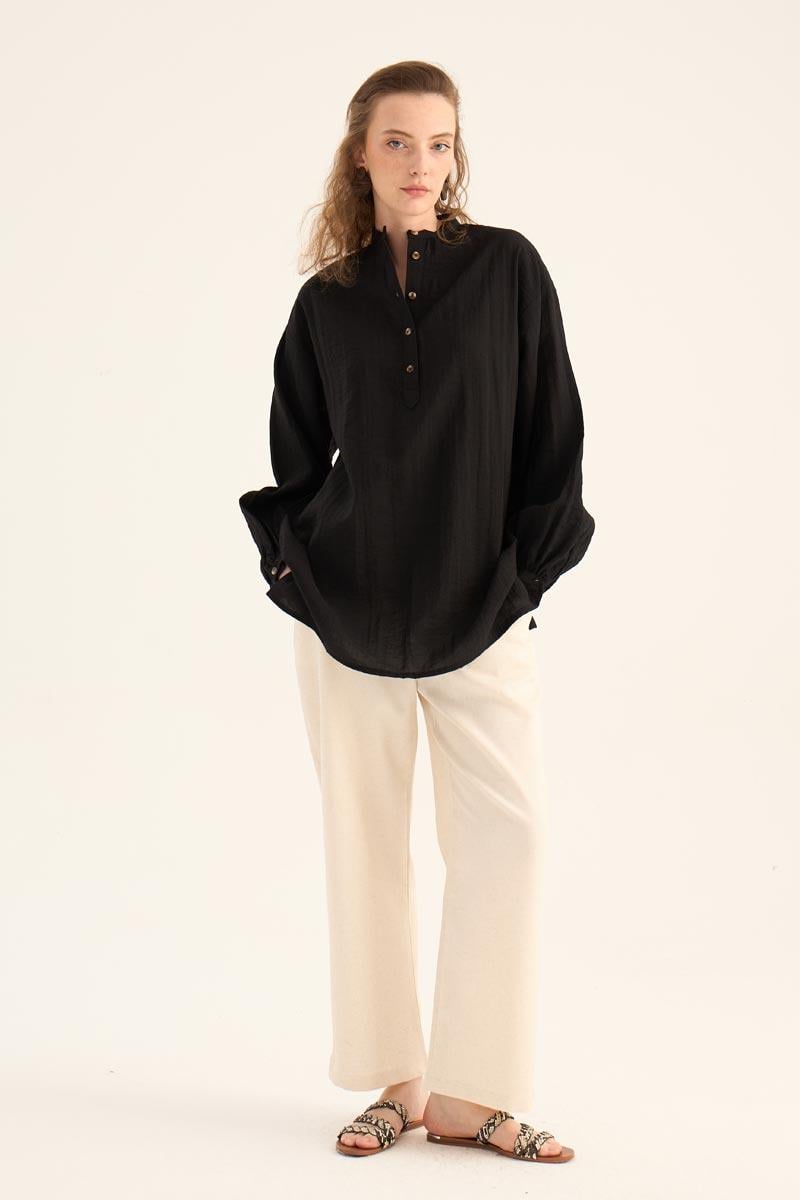 Kırışık Dokulu Bluz