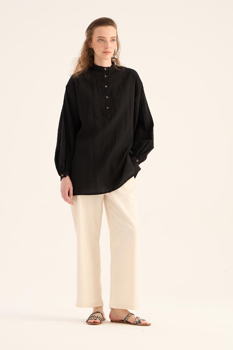 Kırışık Dokulu Bluz