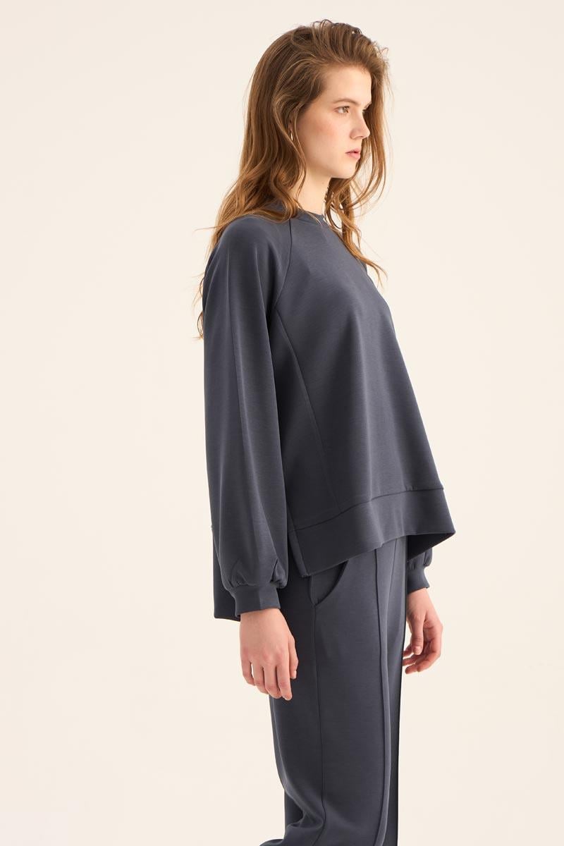 Kısa Modal Sweatshirt