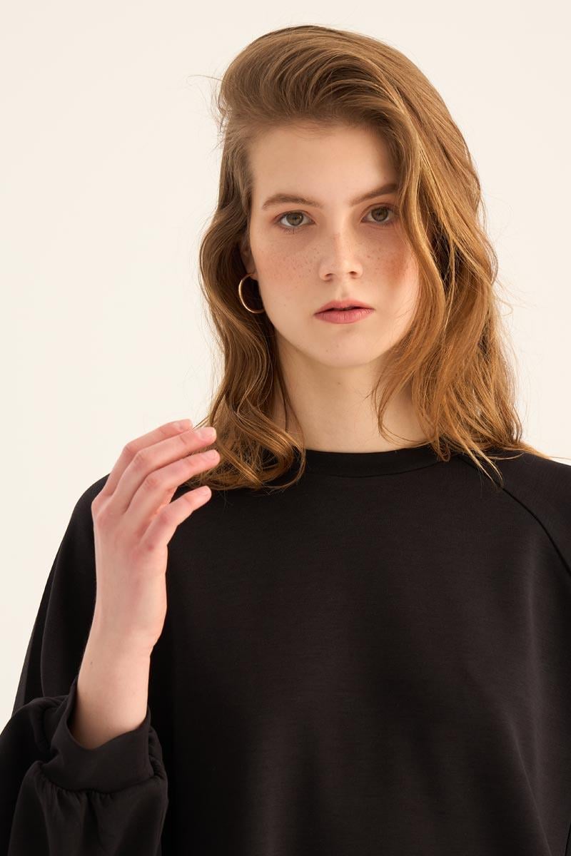 Kısa Modal Sweatshirt