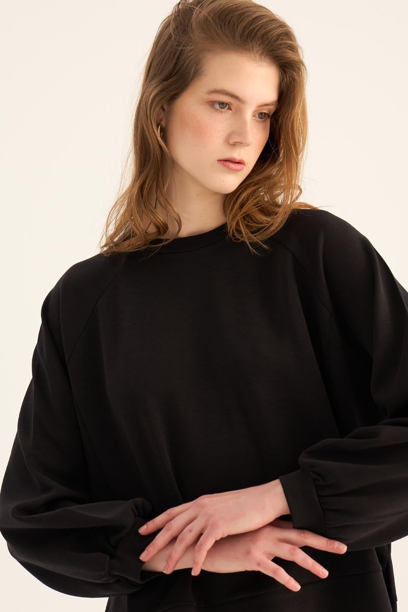 Kısa Modal Sweatshirt