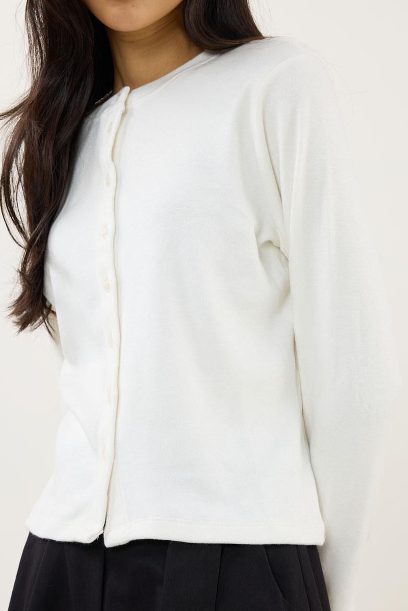 Kısa Triko Hırka Ekru