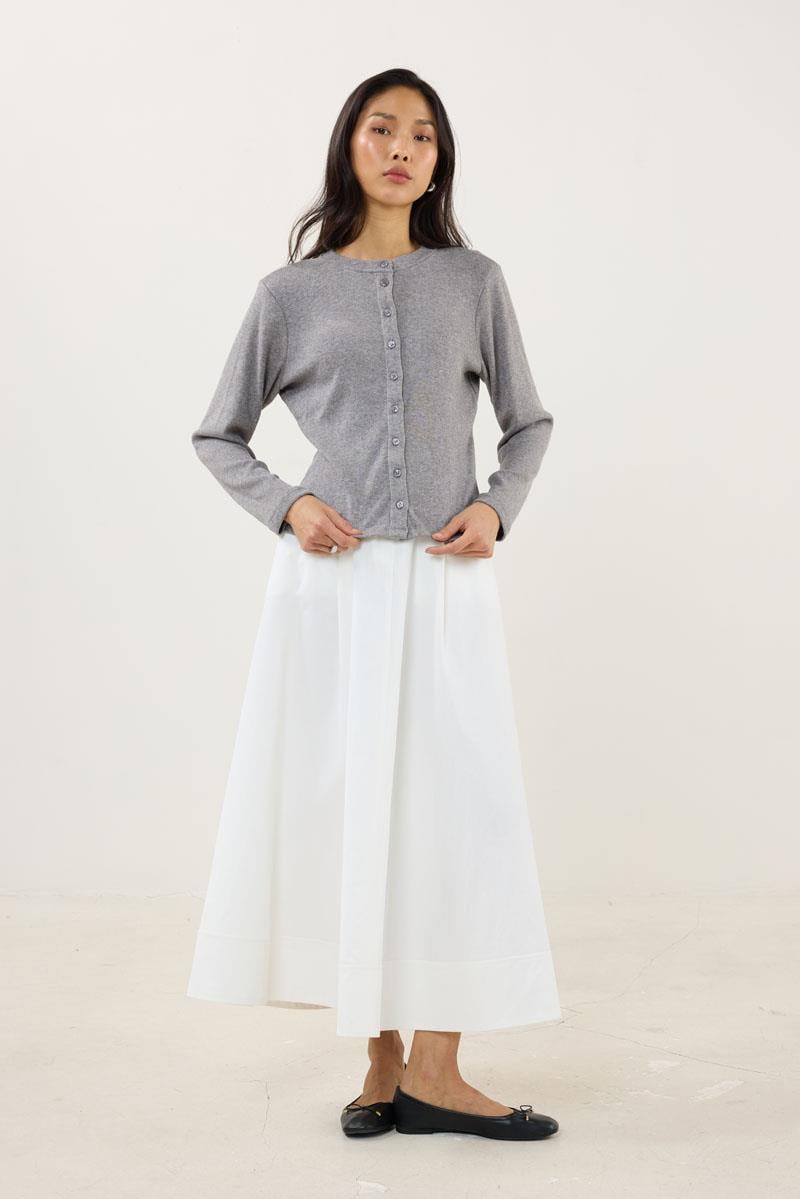 Kısa Triko Hırka Gri