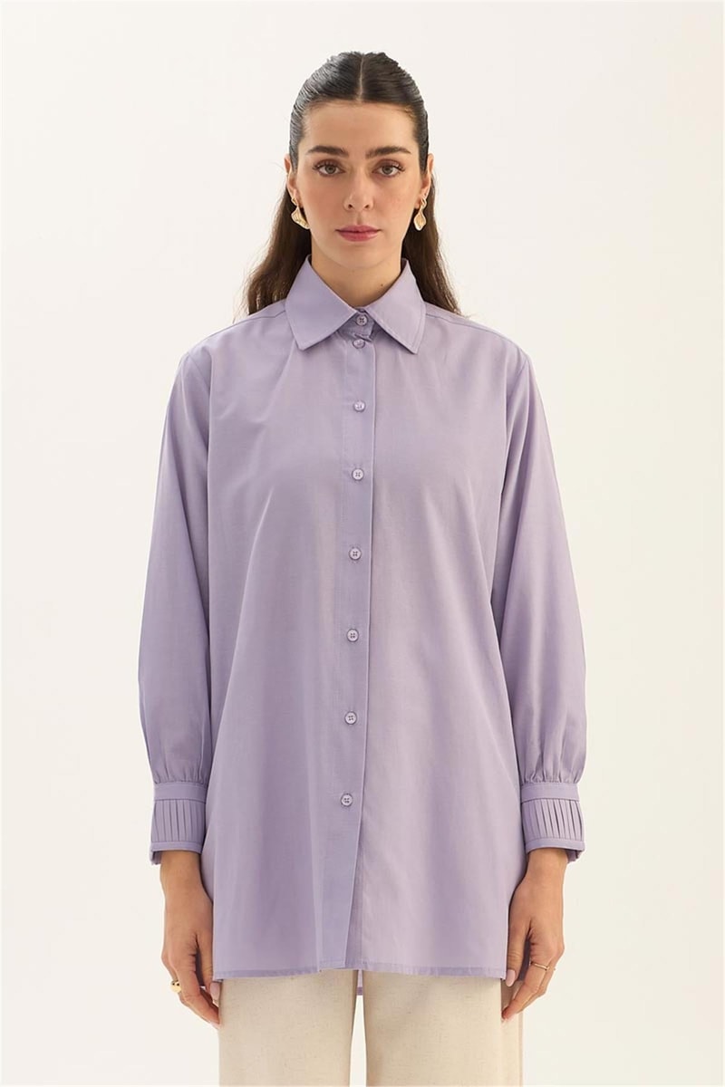 Manşeti Nervürlü Gömlek