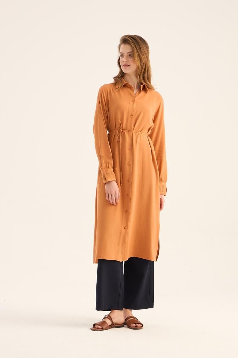 Manşeti Nervürlü Tunik