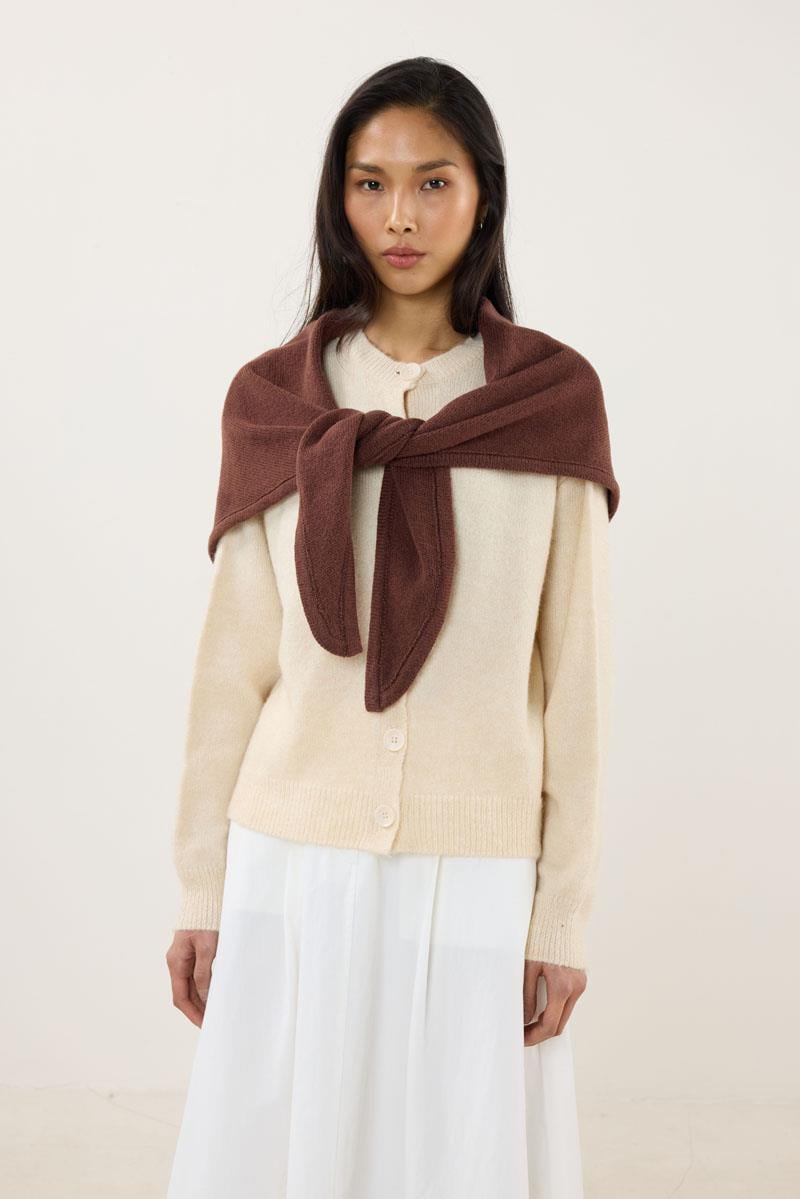 Örme Triko Atkı Tarçın