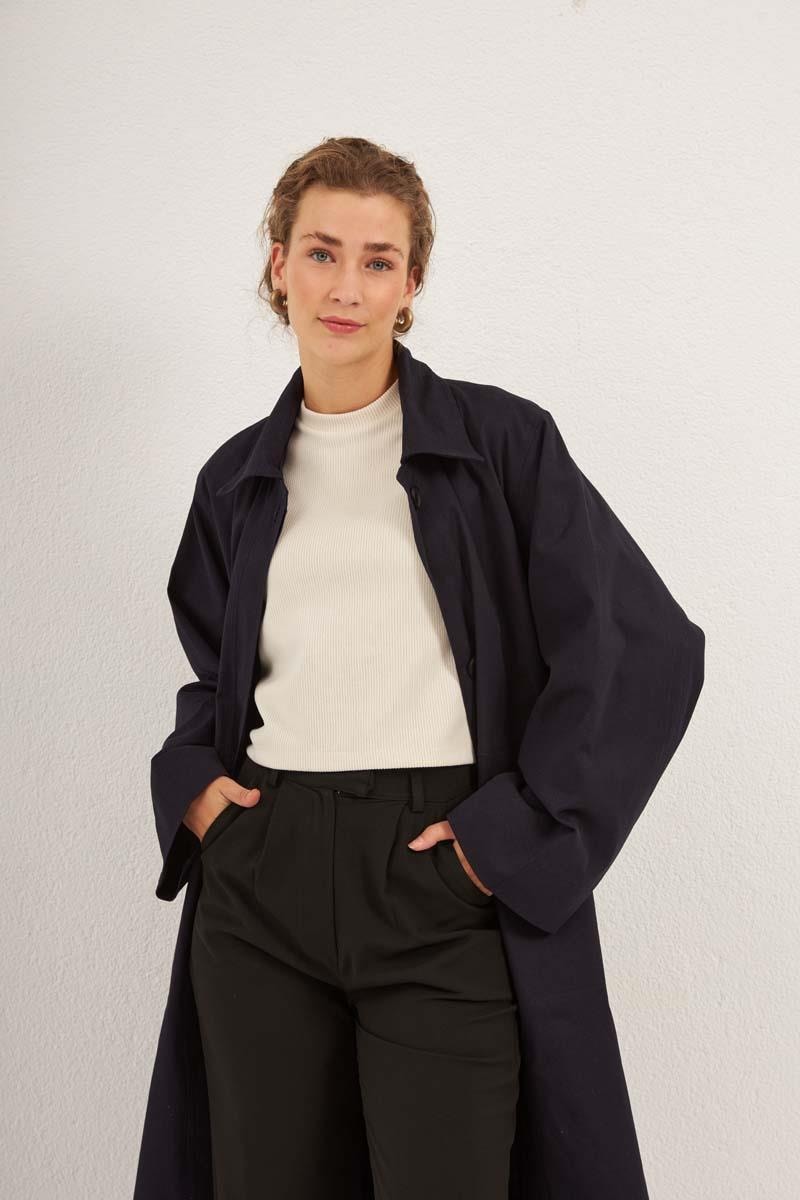 Pamuk Gabardin Trençkot