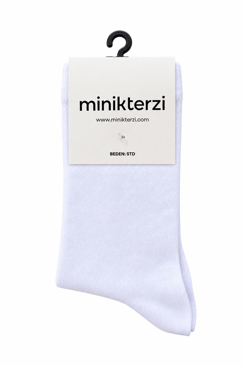 Pamuklu Soket Çorap Beyaz