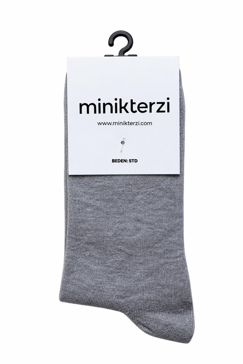 Pamuklu Soket Çorap Gri