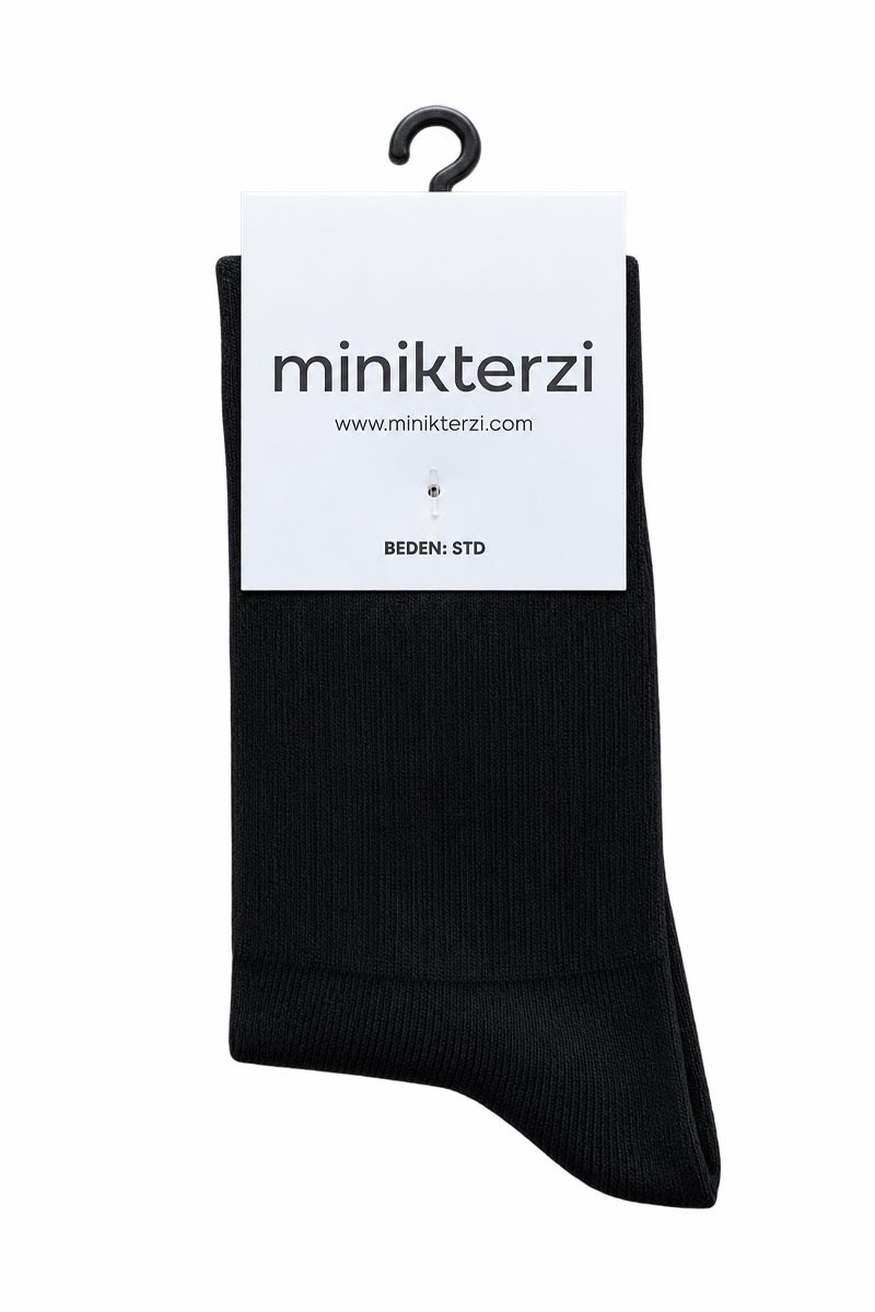 Pamuklu Soket Tenis Çorabı Siyah