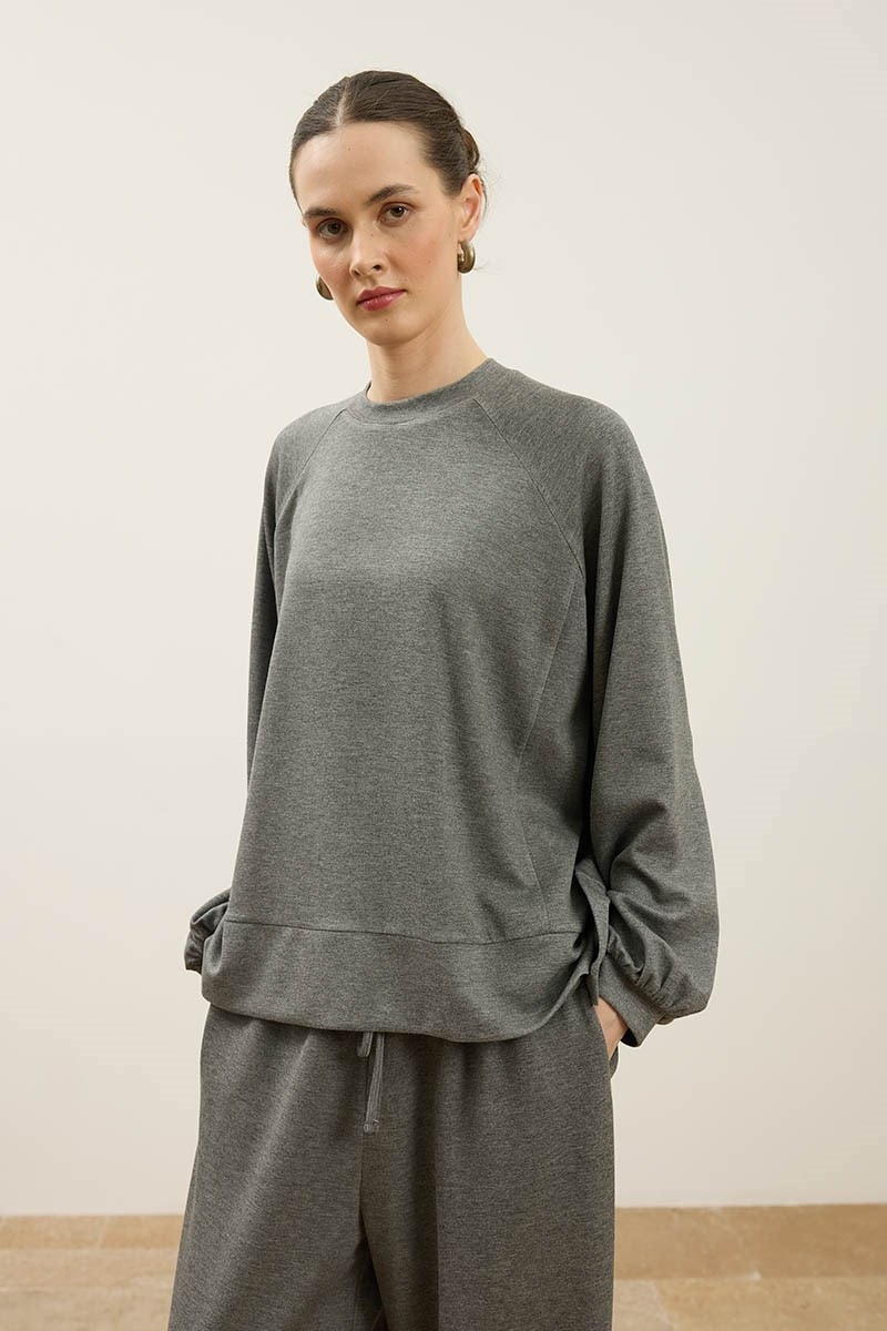 Rahat Kesim Sweatshirt Antrasit