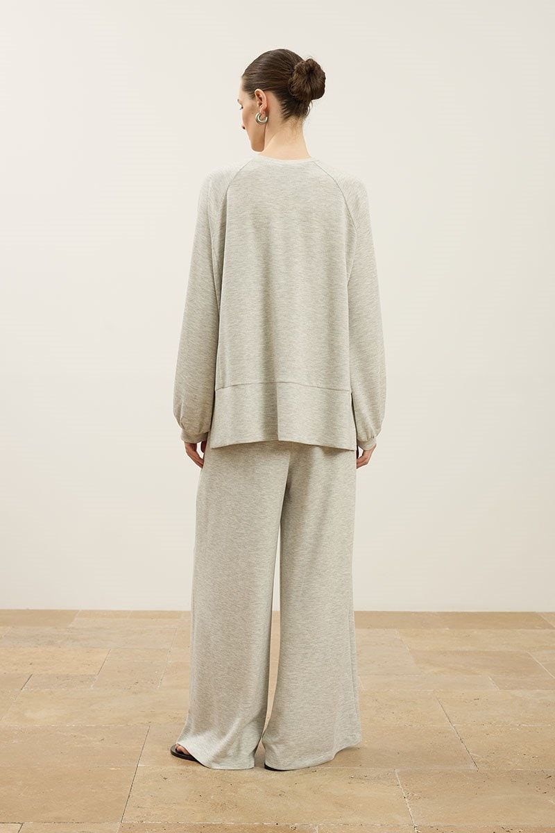Rahat Kesim Sweatshirt Gri melanj