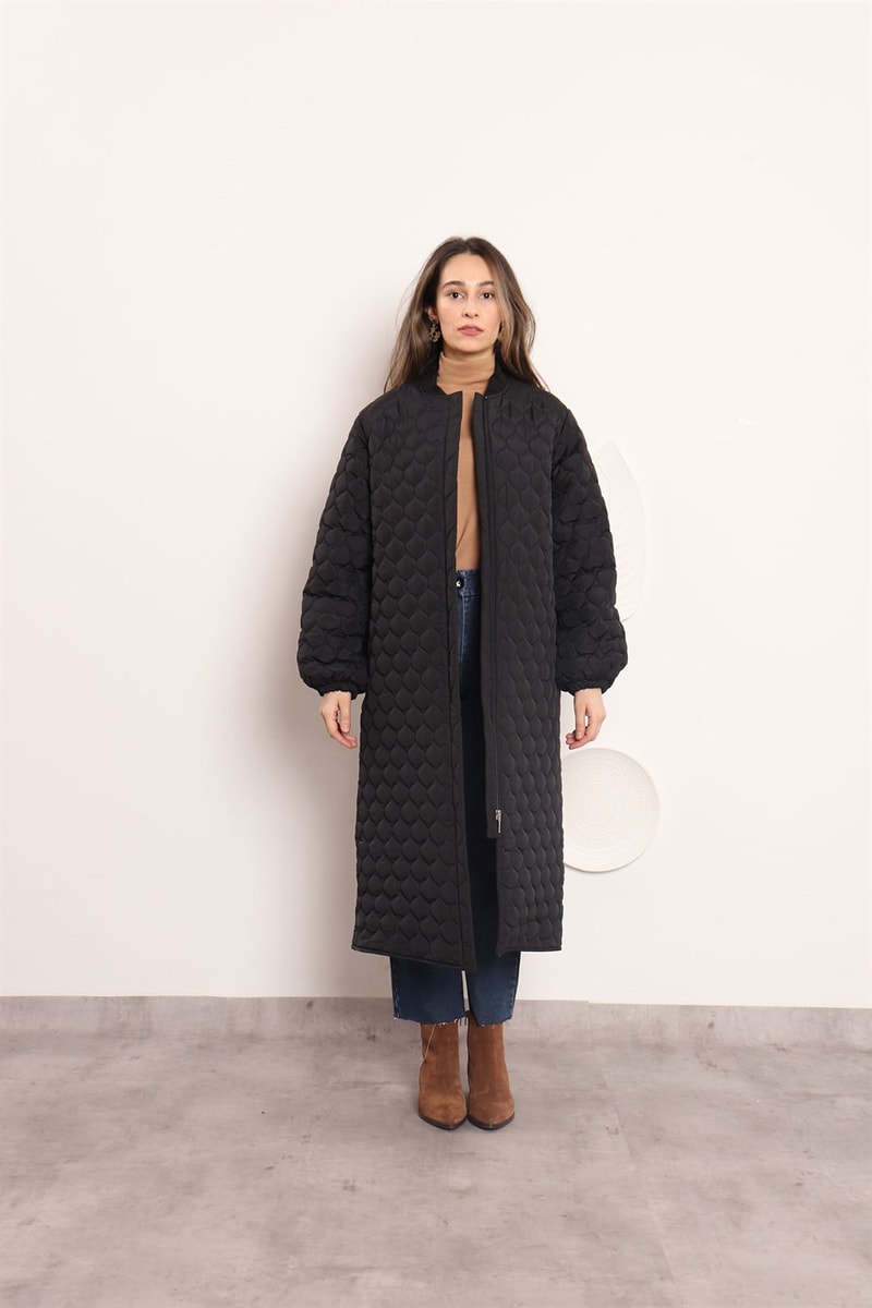 Ribanalı Puffer Mont