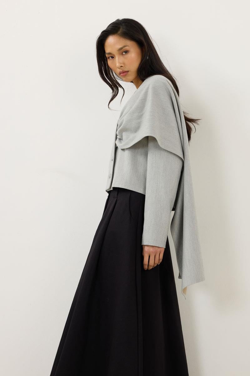 Şalı Çıkabilen Ceket Gri