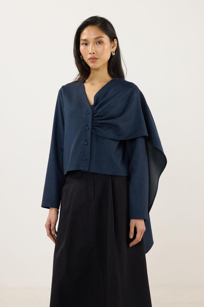 Şalı Çıkabilen Ceket Lacivert