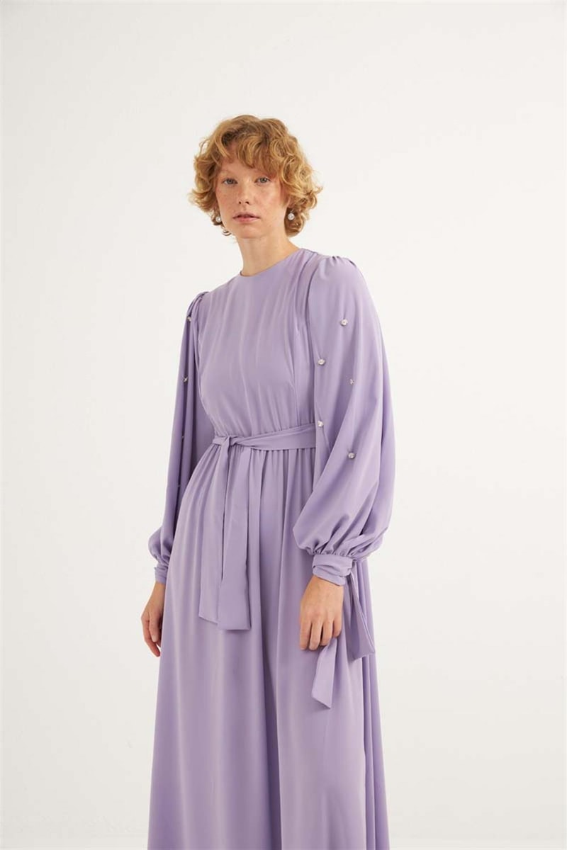 Taş İşlemeli Gece Elbisesi