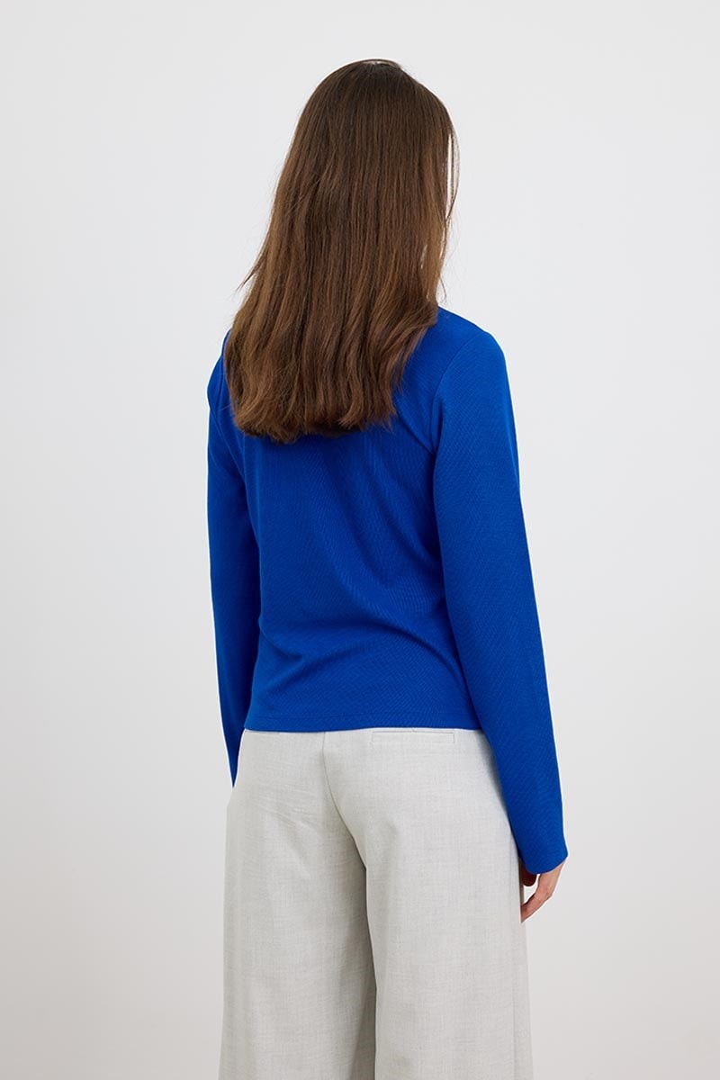 Ultrasoft Triko Basic Bluz Kobalt Mavisi