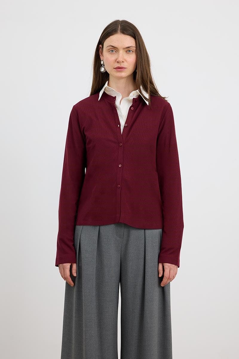 Ultrasoft Triko Hırka Bordo