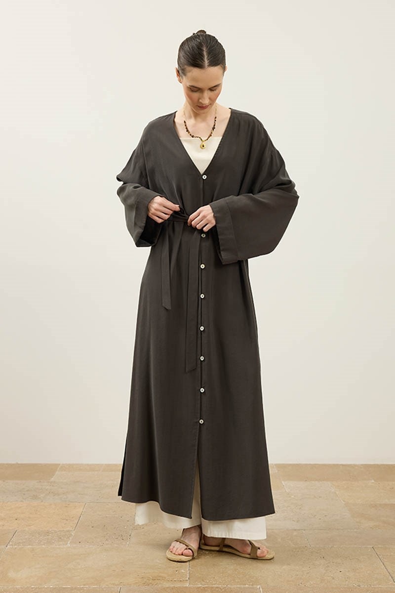 Uzun Modal Abaya Acı kahve
