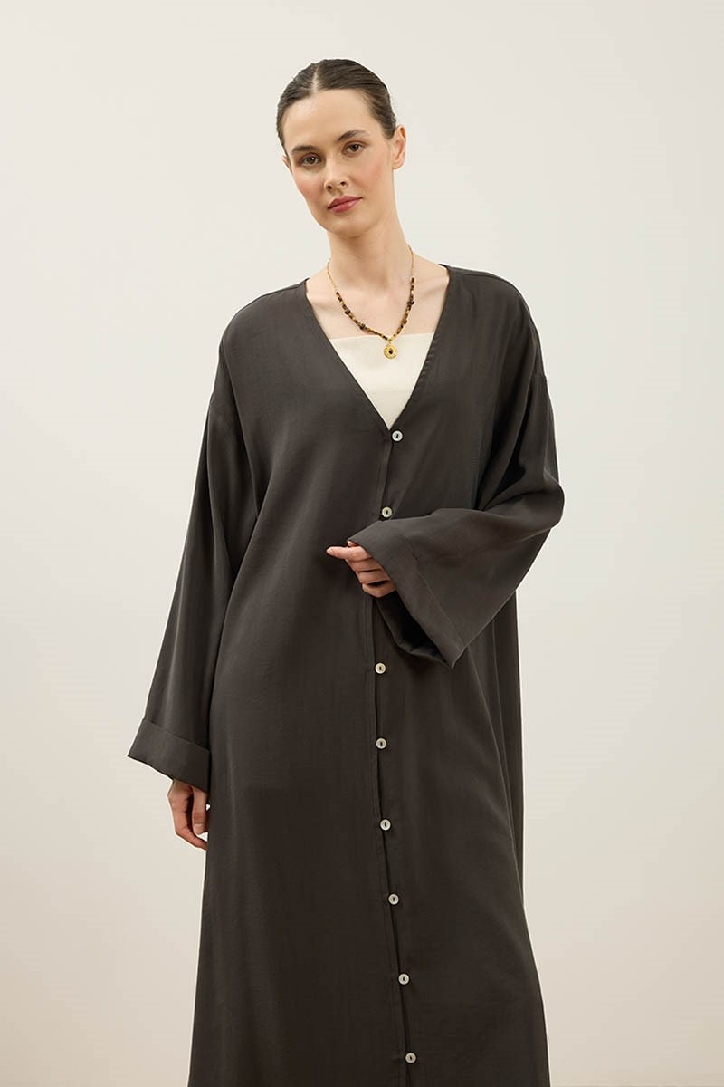 Uzun Modal Abaya Acı kahve