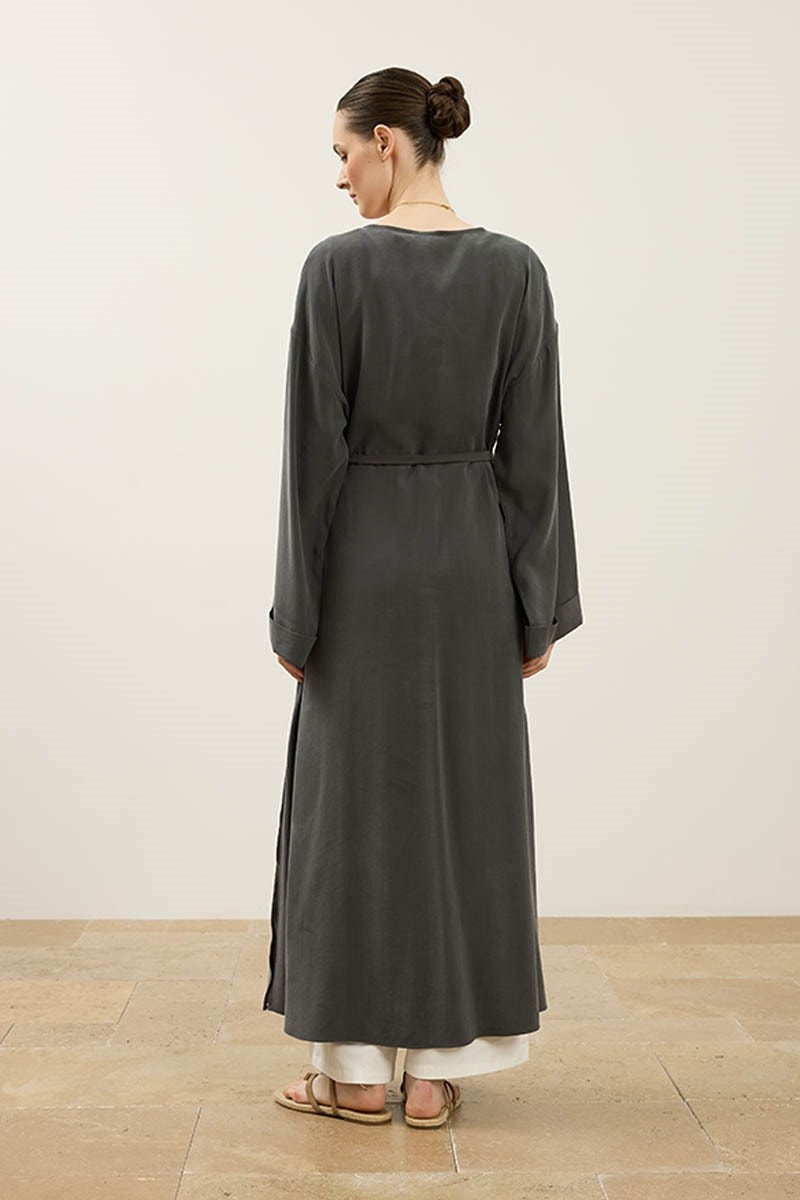 Uzun Modal Abaya Antrasit
