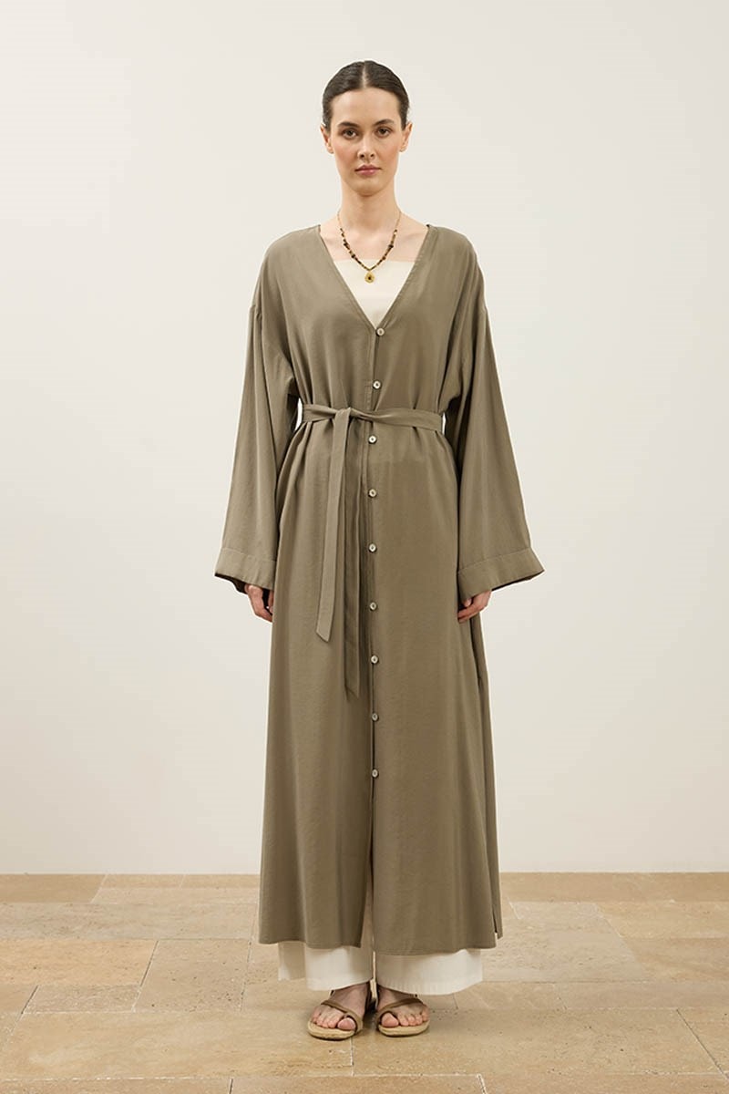 Uzun Modal Abaya Haki