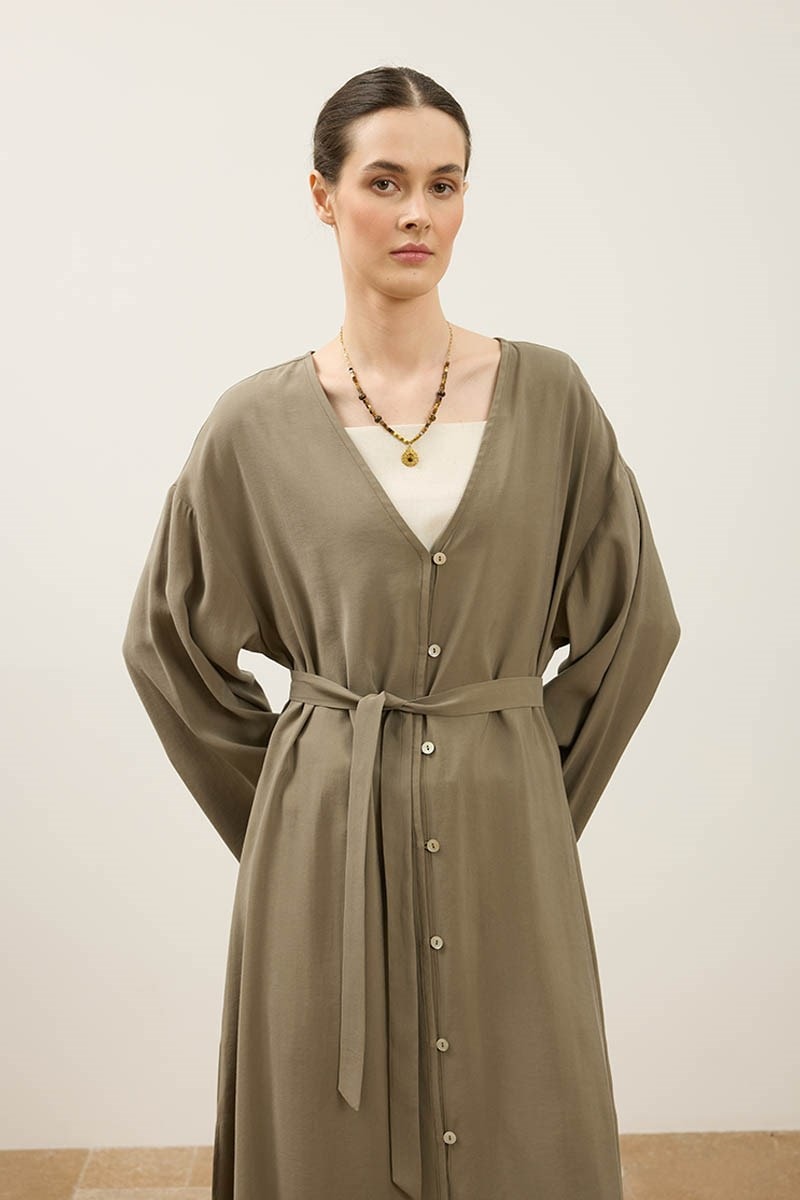 Uzun Modal Abaya Haki
