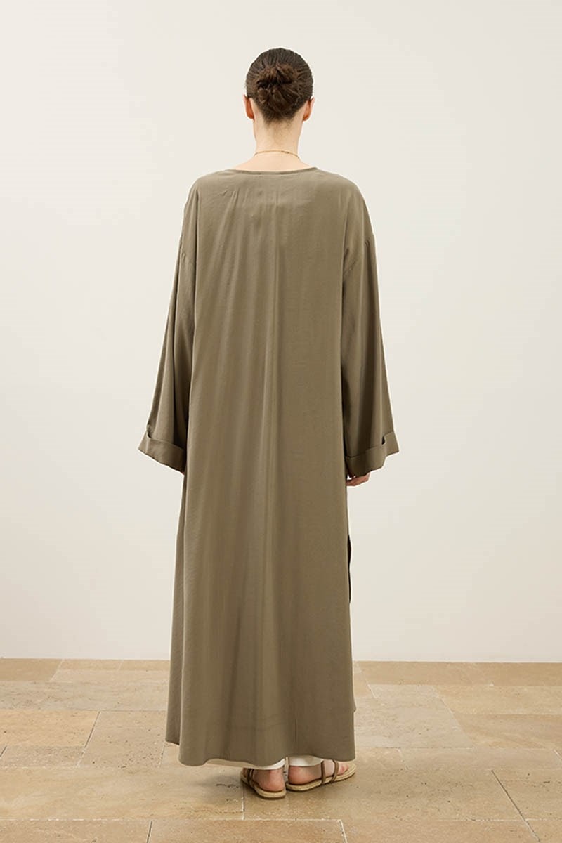 Uzun Modal Abaya Haki