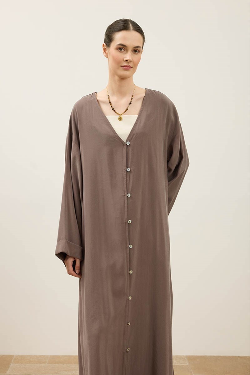 Uzun Modal Abaya Vizon