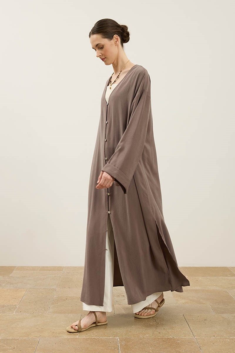 Uzun Modal Abaya Vizon