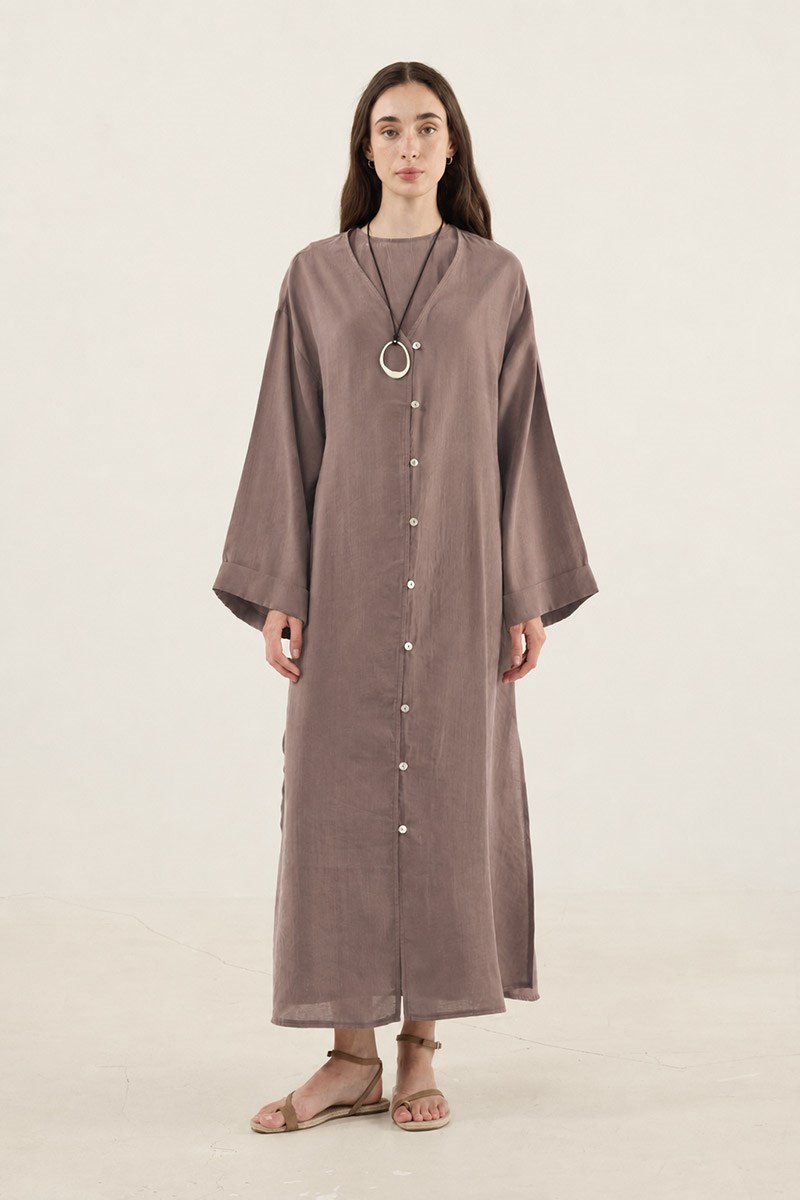 Uzun Modal Abaya Vizon