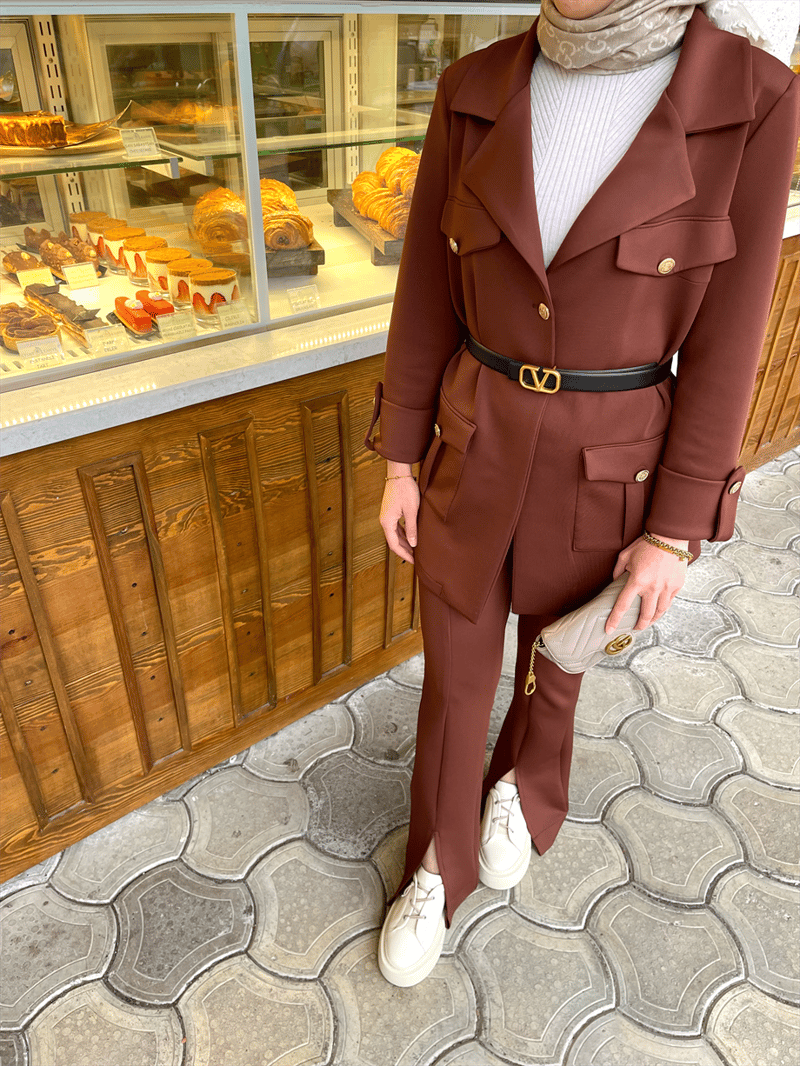 NOIRRETakımBLAZER TAKIM ACI KAHVE