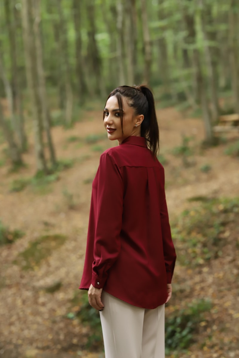 CESİKA GÖMLEK- CHERRY