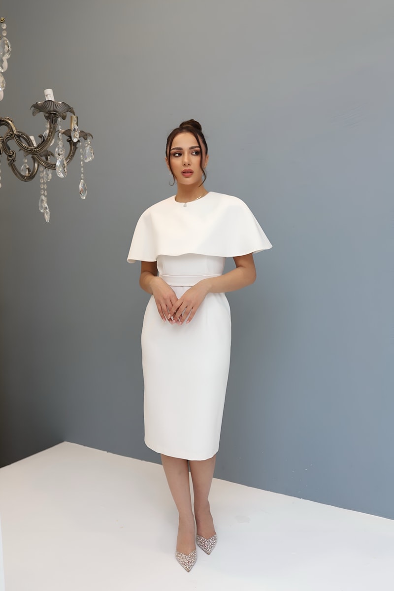 Valeria elbise-Beyaz