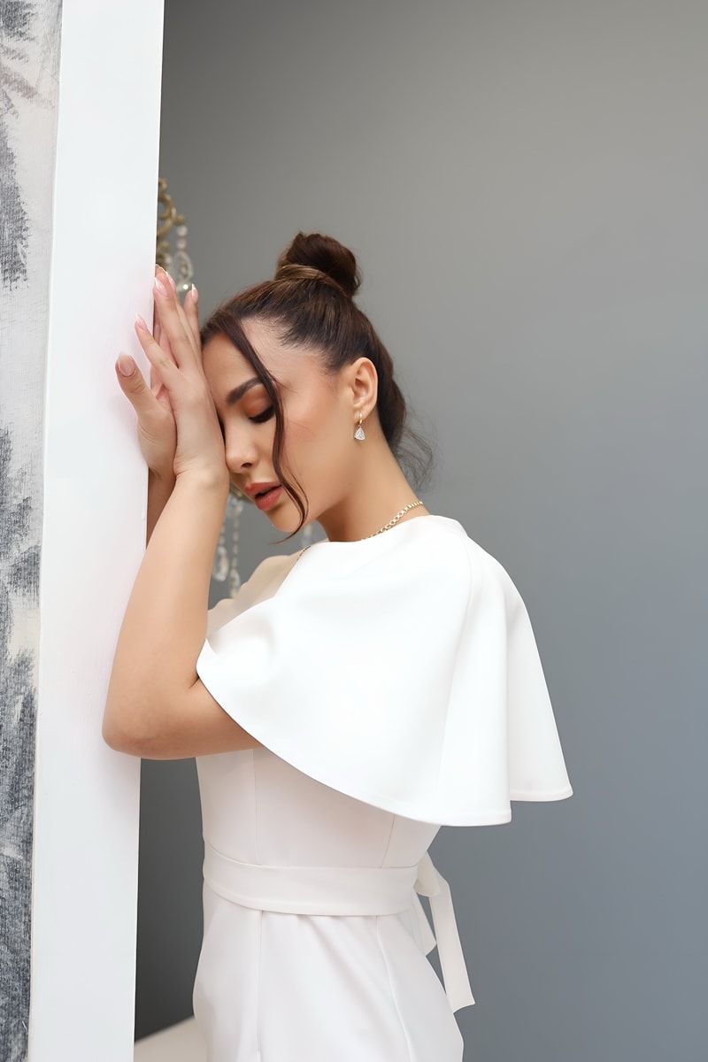 Valeria elbise-Beyaz