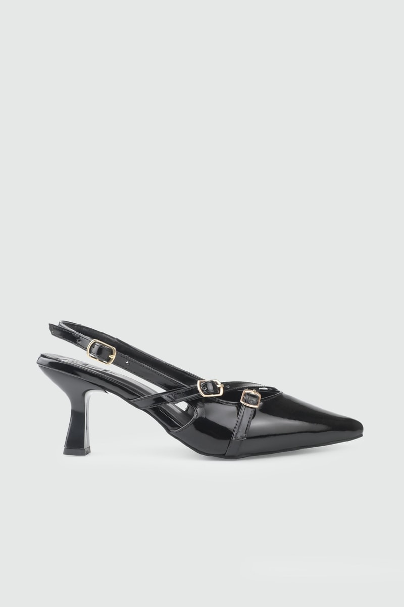 Maskülen Ayakkabı Siyah Rugan Kadın Ayakkabı TU-1876 Kadın Alçak Topuklu MyBella My Bella TU-1876 Kadın 26Y
