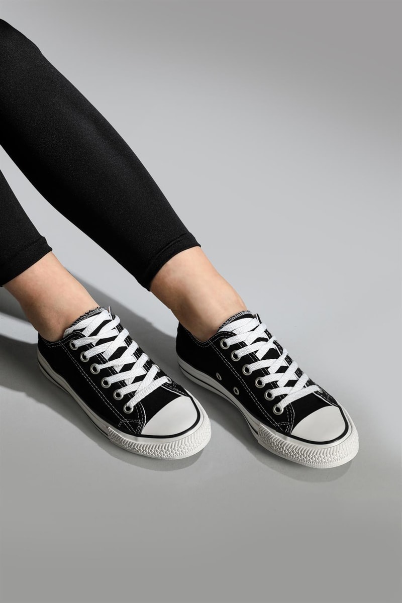 Bağcıklı Keten Converse Siyah Unisex Spor Ayakkabı 200 Unisex Günlük Spor Ayakkabı Beınsteps Beinsteps 200 İnce Kısa 23Y