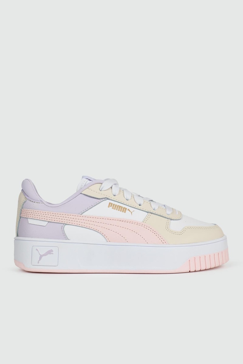 Bağcıklı Rahat PUMA White-Frosty Pink-Alpine Snow Kadın Spor Ayakkabı 38939010 Kadın Günlük Spor Ayakkabı Puma 38939010