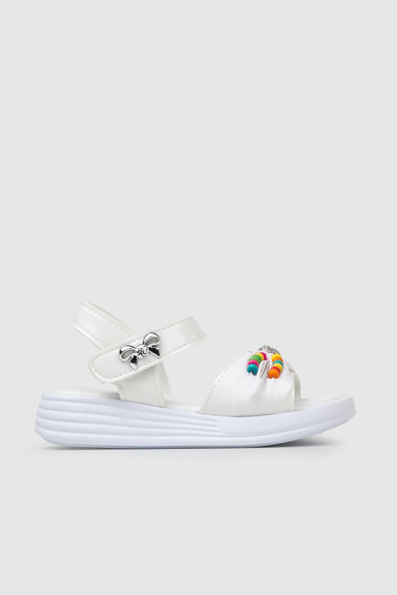 boncuklu sandalet Beyaz Çocuk Sandalet 25Y-8307 Çocuk Sandalet Vicco Butiqe 25Y-8307 FİLET