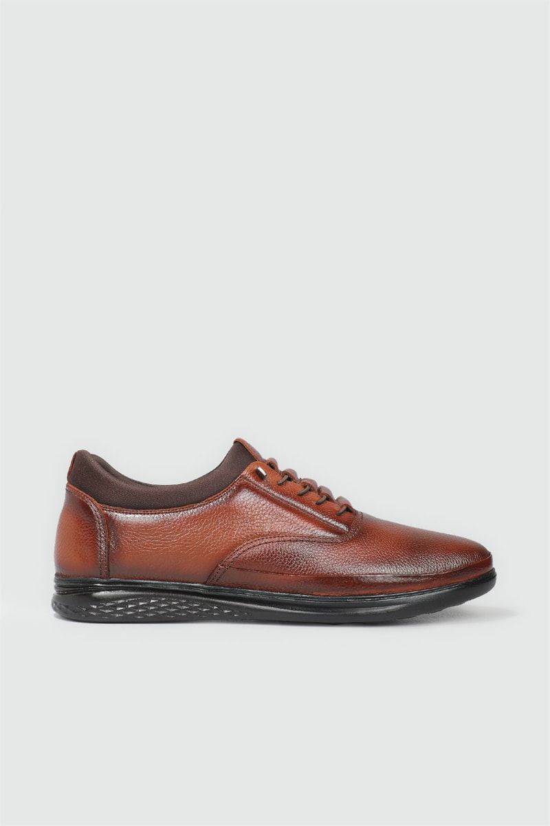 Deri Jelli Ortapedik Rahat Comfort Taba Erkek Ayakkabı G-008 Erkek Rahat / Confort Anatomik Wow Plus WOW PLUS G-008 MER POLİ